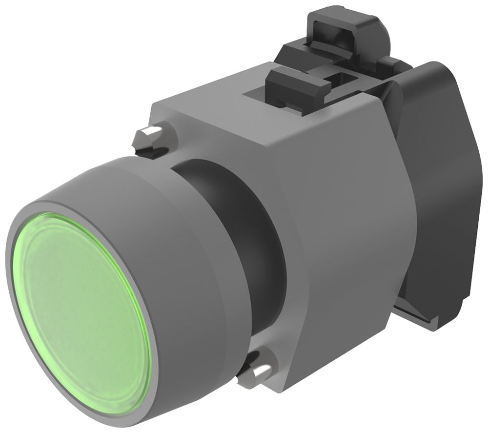 EB-Leuchtdruckschalter EAO04 Ø29mm grün Ring grau, IP65
