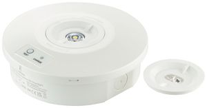 LED-Sicherheitsleuchte Philips EM152C IP65 2W 273lm 6500K bat 3h ST Ø155mm weiss