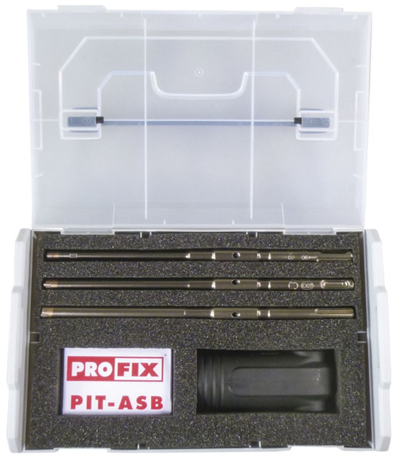 Jeu de forets avec aspiration PROFIX PIT-ASB, SDS-plus, Ø6/8/10×100/220mm