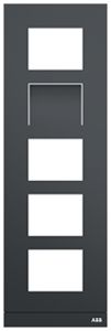 Abdeckrahmen Video ABB-Welcome, für 1/5 (5 Module), Al anthrazit