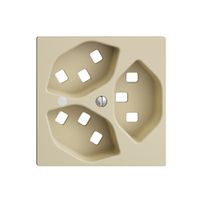 Frontset EDIZIOdue vanille 60×60mm 3×T23 mit Linse