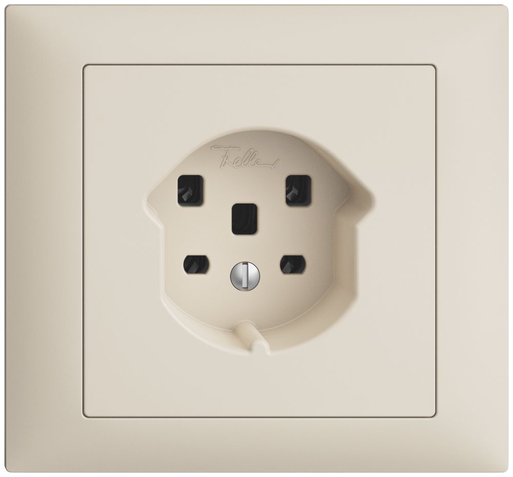 Prise INC EDIZIOdue T25 16A crema, bornes à vis