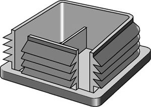 Abdeckkappe Niedax 40×40mm, schwarz