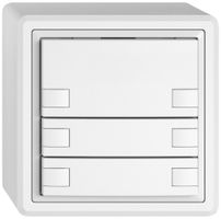 AP-Universaltaster EDIZIO.liv UNI SNAPFIX® o.LED 3× 2-Tbed.ws