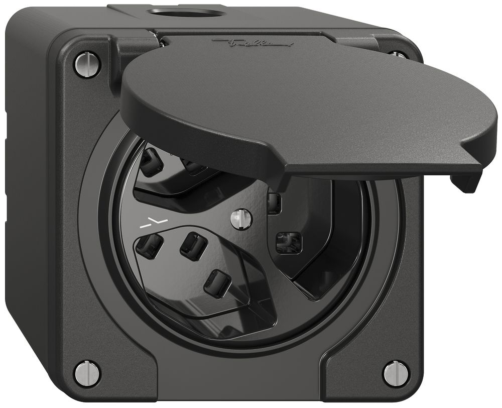 Presa NAP NEVO, 3×T23, IP21, 1×separato, nero