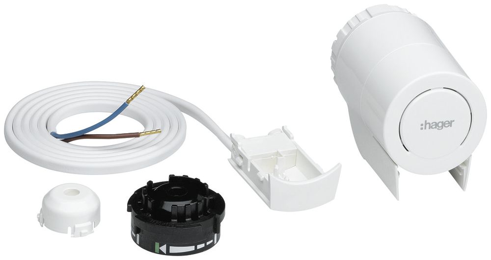 Servomotore termico Hager 230V con adattatore M30×1.5