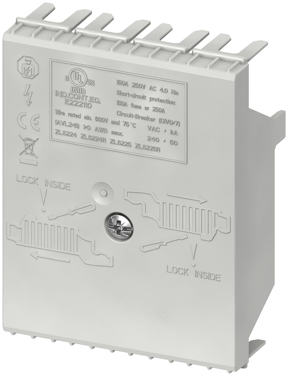 Couvercle SMISSLINE TP bas pour bloc d'alimentation ZLS924 160A