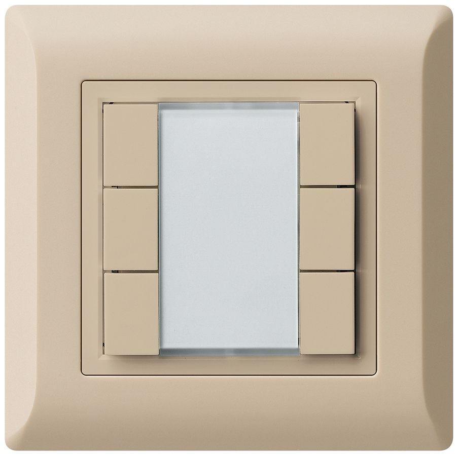 Poussoir multifonction ENC kallysto.line KNX RF 6× beige