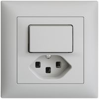 UP-Kombination 3/1L+T23 16A EDIZIOdue hellgrau