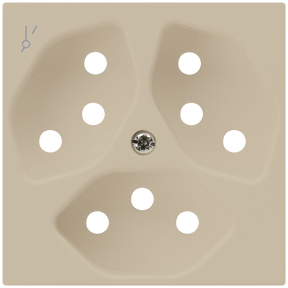 Frontplatte kallysto 3×T13/1 60×60 beige für Steckdose 3×T13/1