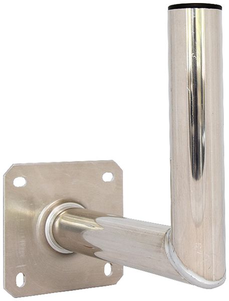 Support d'antenne WiSi fixation murale Ø50×300mm aluminium brillant