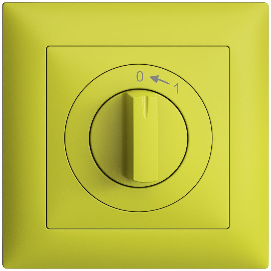 Frontset EDIZIOdue 0<-1 lemon 88×88mm für Schwenktaster