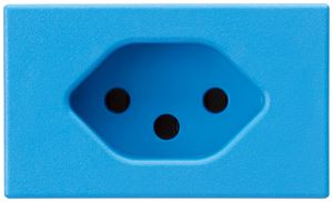 EB-Steckdose FLF Hager Typ 13 blau mit Steckklemmen