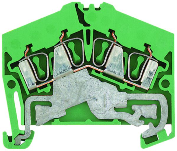 Borne de protection WM ZPE 2.5-2/4AN connexion à ressort 2.5mm² vert/jaune