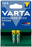 Accu VARTA Phone NiMH HR03/AAA, 0.55Ah blister à 2 pièces