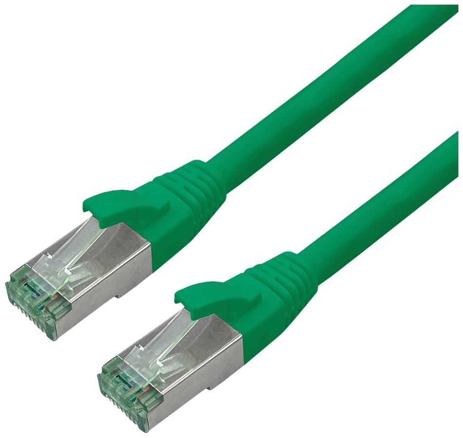 Patchkabel RJ45 ROLINE RM Kat.6A S/FTP AWG26 TPE grün 0.3m