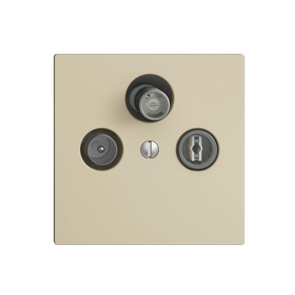 Prise d'antenne SAT DB52 EDIZIOdue vanille, avec raccord IEC/F