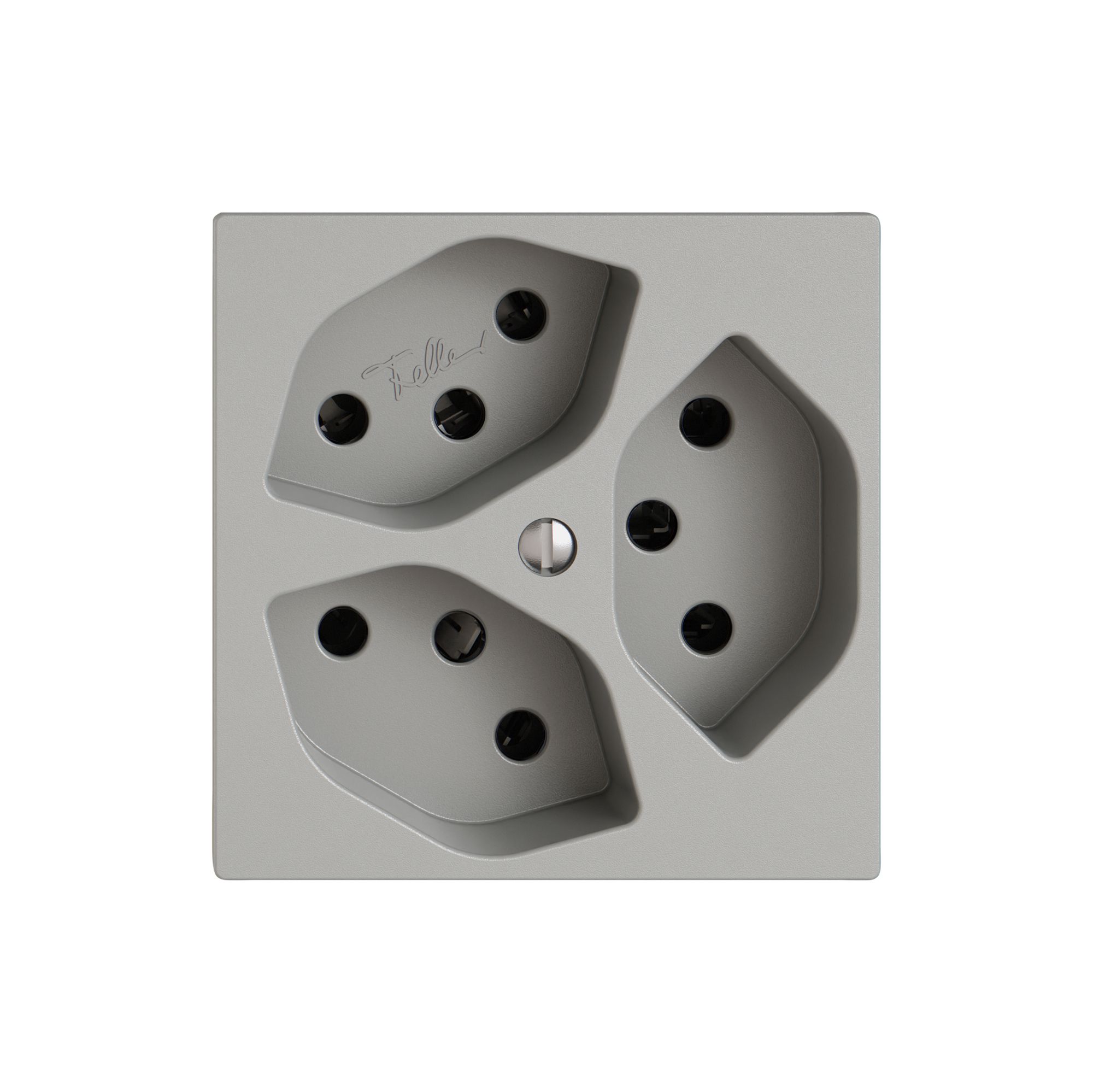 Steckdose EDIZIO.liv SNAPFIX® 3×T13 3×S hgu