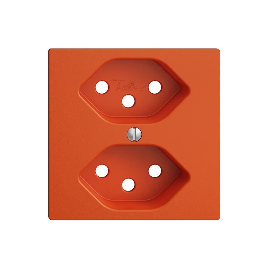 Placca frontale 2×T13 arancione EDIZIOdue
