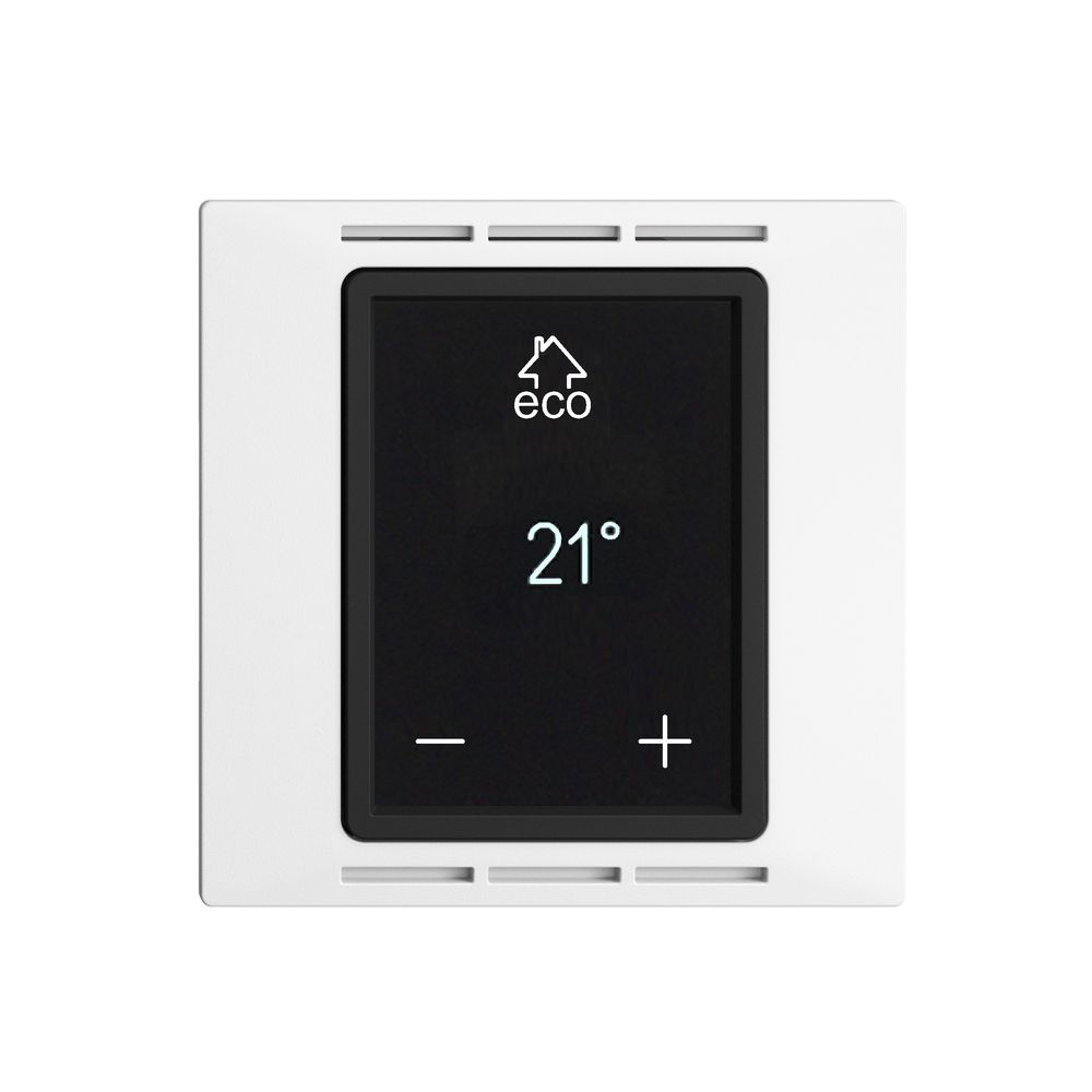 Thermostat d'ambiance ENC EDIZIOdue F blanc, avec écran, chauff.sol&conv.