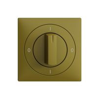 Frontset EDIZIOdue 0-1-0-1 olive 60×60mm für Drehschalter