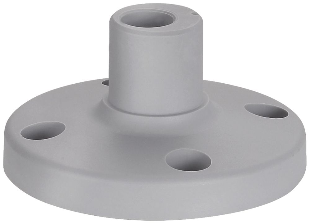 Pied WERMA, p.tube Ø25mm, matière synthétique, p.colonne de signalisation, gris