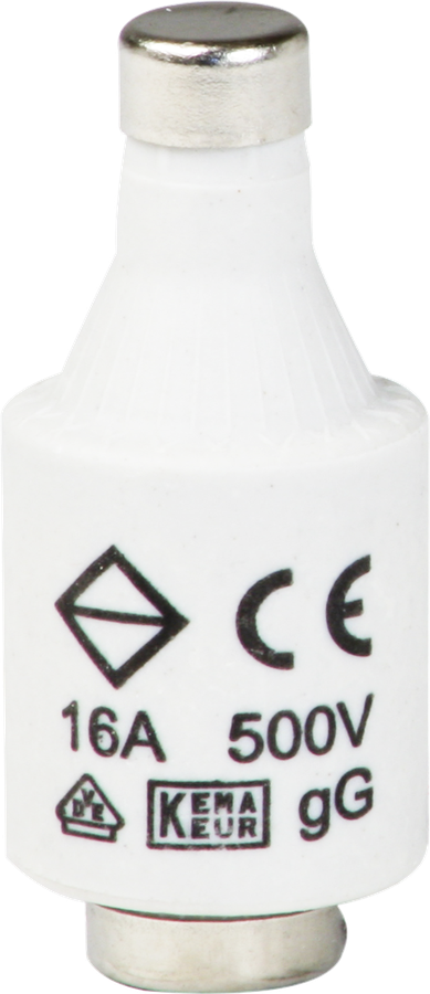 D-Sicherung DTII 16A 500V gG mit Kennmelder