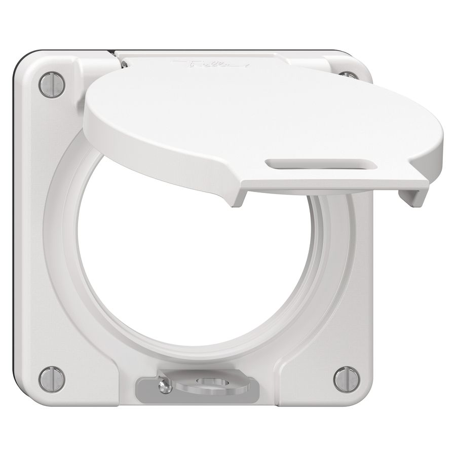 Deckel mit Klappdeckel NEVO Ø60mm abschliessbar IP21 ws (Dicht.sz)