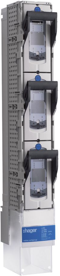 Réglette HPC weber.vertigroup 1P DIN3 630A rail 185mm borne de barre collectrice