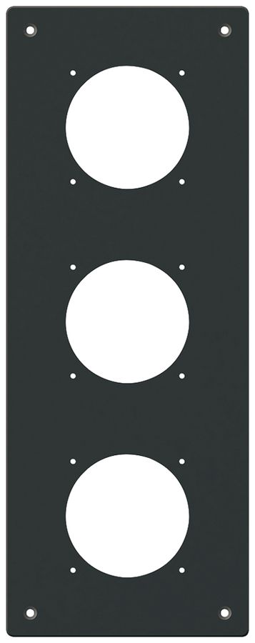 UP-Montageplatte robusto 3×1 Aluminium, schwarz