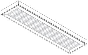 Telaio per montaggio AP per Osram APOLLON 1245×310mm, acciaio