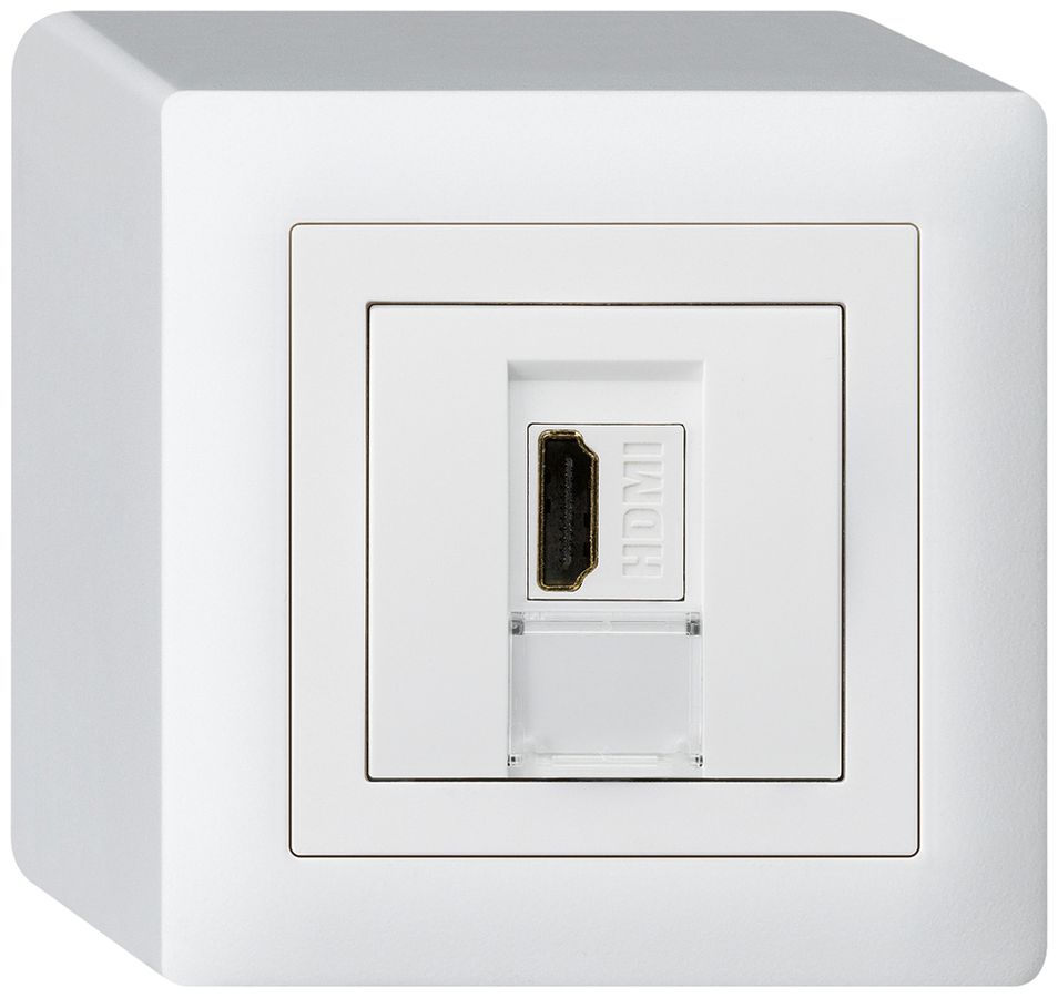AP-Anschlussdose kallysto HDMI Durchgangsdose weiss