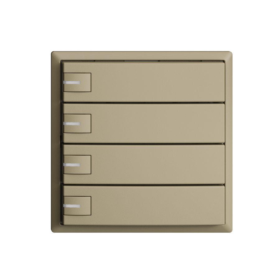 Poussoir ENC KNX 4× EDIZIOdue sand RGB avec LED