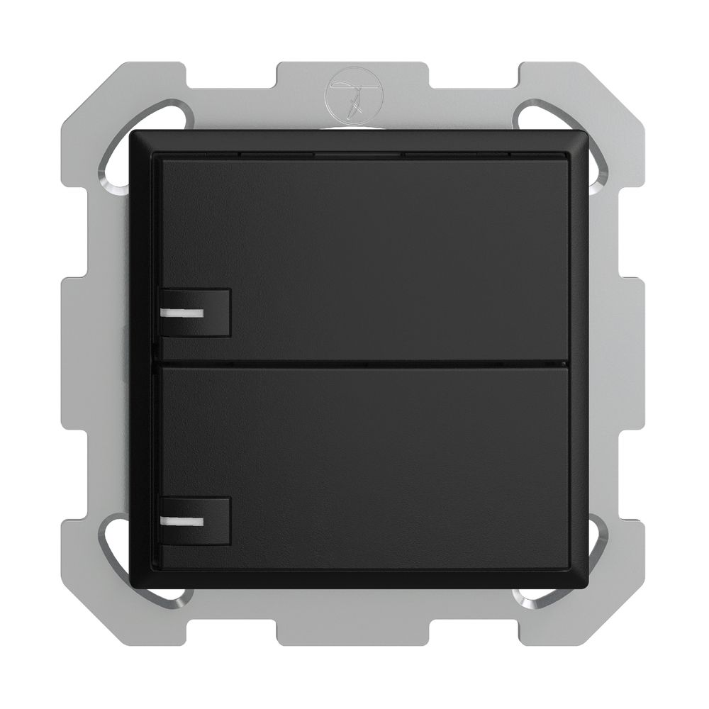 UP-KNX-Taster RGB EDUE, 250mW, m.RGB-LED, 2×Taste, 1×Tastenb., sz