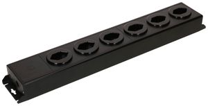 Steckdosenleiste MH POWER LINE 10A 6×T13 schwarz-schwarz