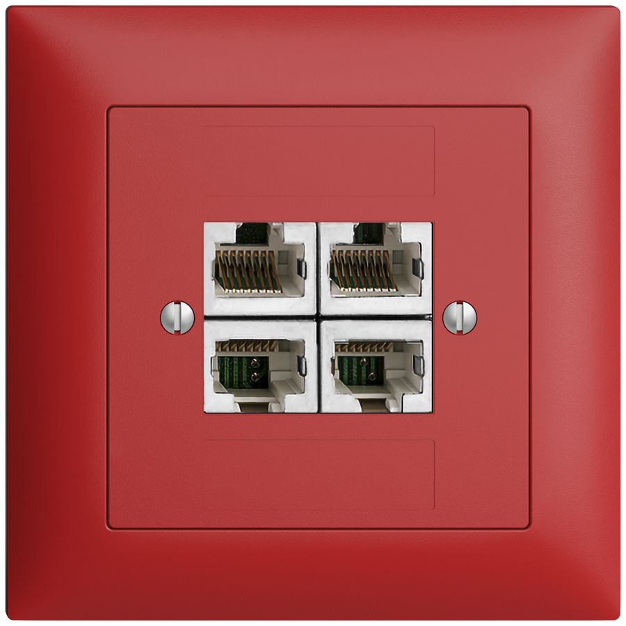 Presa INC 4×RJ45/s 4P sep. EDIZIOdue berry ITplus