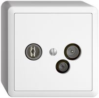 AP-Datendose TV-R DD04 5…65MHz EDIZIOdue weiss