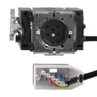 EB-Steckdose FH T15 schwarz 49…69mm Snap für Flachkabel Technofil