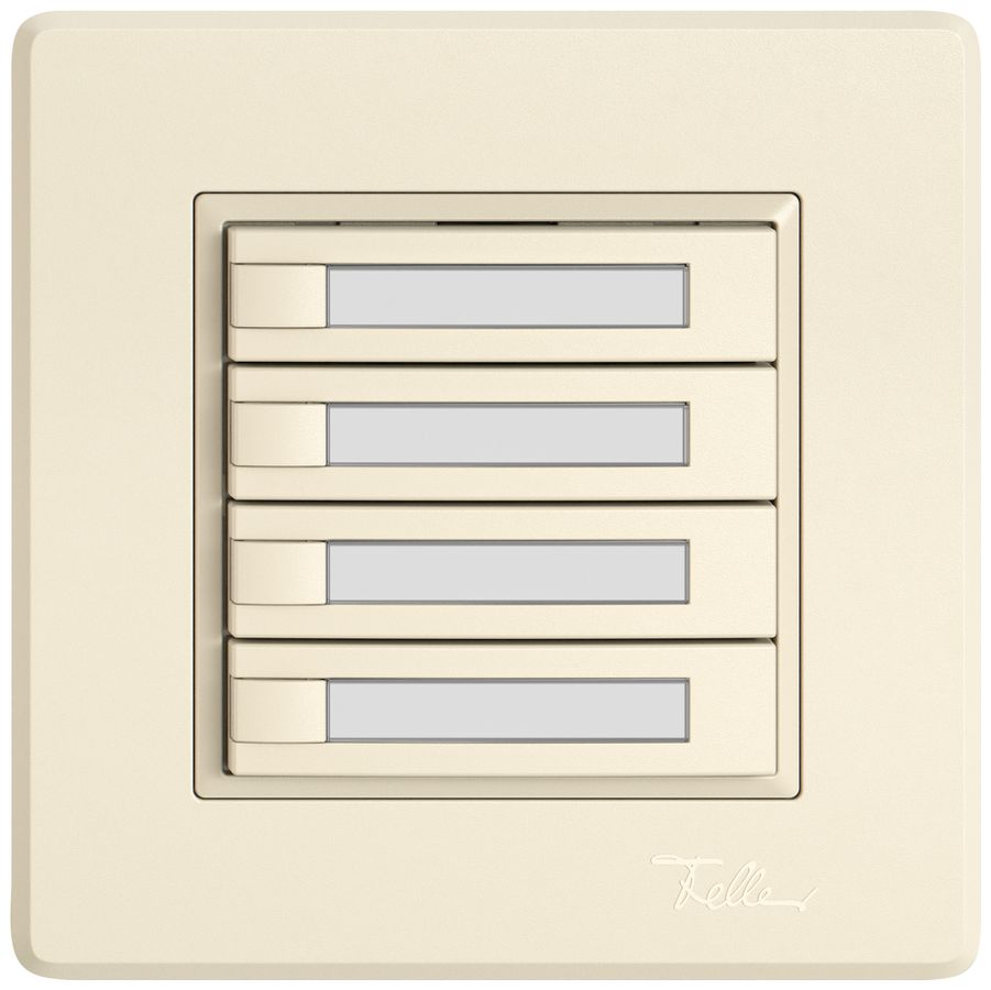 UP-Universaltaster EDIZIO.liv UNI SNAPFIX® o.LED 4× 1-Tbed.Pap.cr