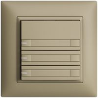 UP-Taster KNX 3-fach EDIZIOdue sand RGB mit LED mit Papiereinlage