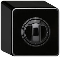Interruttore rotativo AP basico 0/3L nero con manopola