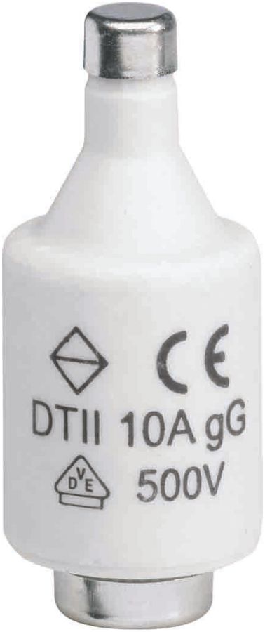 D-Sicherung DTII 10A 500V gG mit Kennmelder