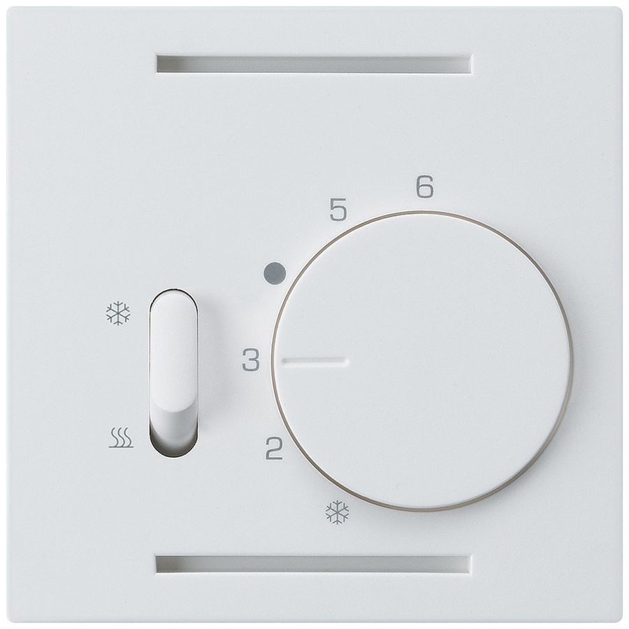 Termostato Hager kallysto A, con interr.di riscald./raffred., bianco