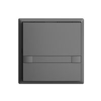 Pulsante univ. INC 1×2t EDIZIOdue grigio scuro, con carta, senza LED