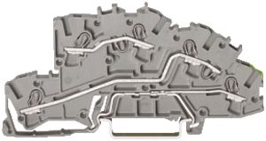 Borne à étage d'instalat.WAGO 2.5mm² L/L/PE gris