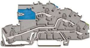 Morsetto a piani d'inst.WAGO 2.5mm² NT/L/PE grigio