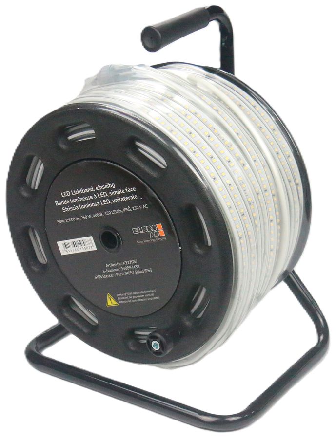 Striscia luminosa LED ELBRO AG su svolgitore L=50m 250W 4000K IP65