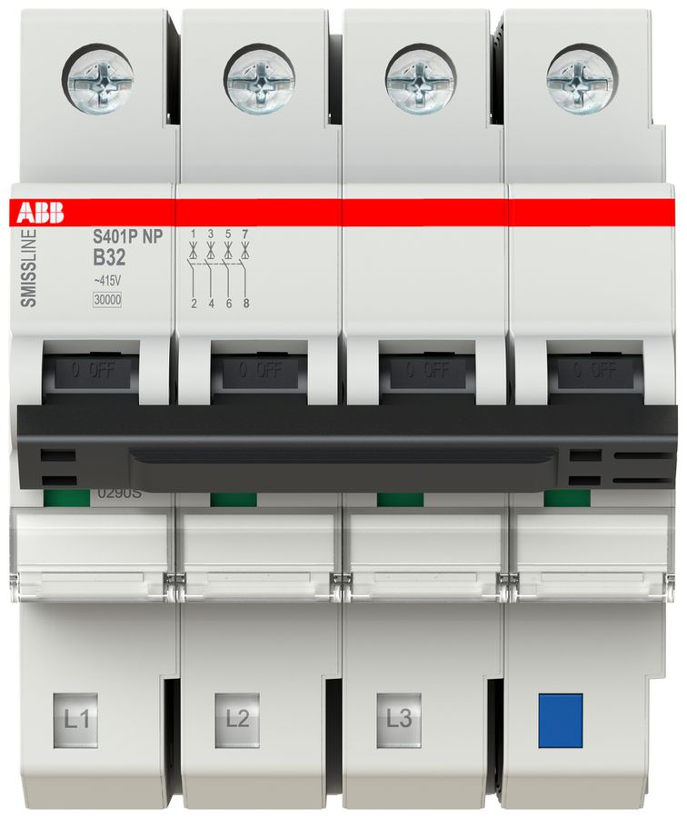 Leitungsschutzschalter SMISSLINE TP, 3LN, B, 32A, 30kA