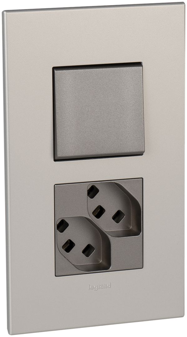 Combinazione INC ATO 0/2L+2×T23 alluminio perla grd.I+I