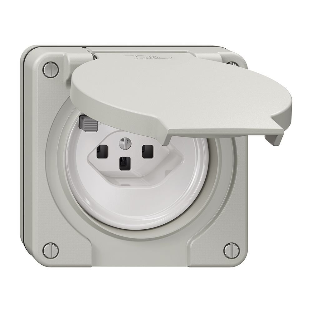 Prise FI NUP NEVO, 30mA, type 23, avec bornes de raccordement, gris clair